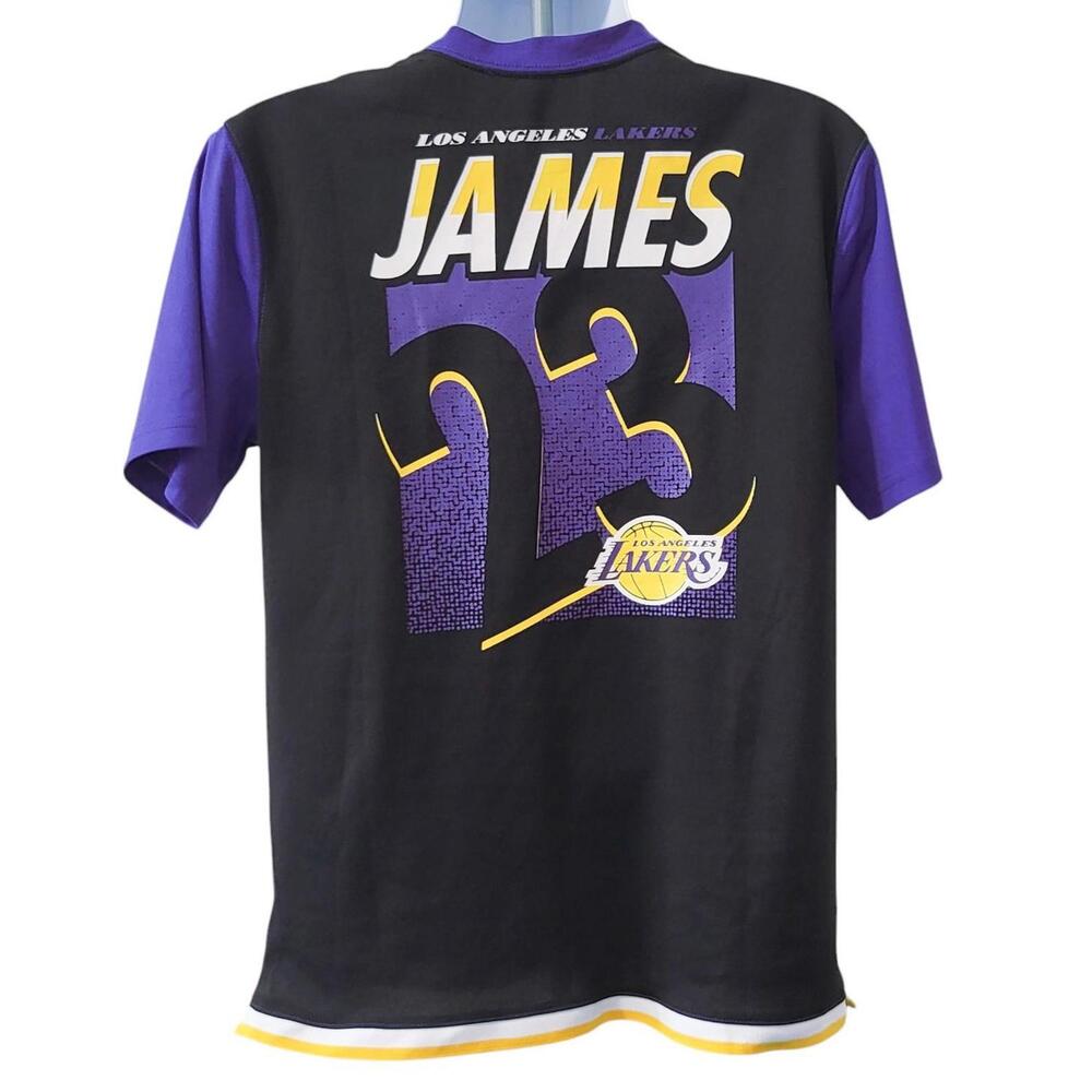 Lebron James Los Angeles Lakers T-Shirt #23 Medium Purple Polyester Pullover